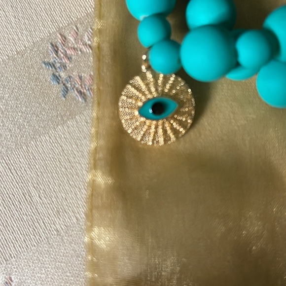 Evil eye and black/gold charm stack bracelets, 2 as pictured NWT - Picture 2 of 4